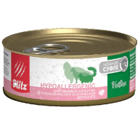 Blitz Cat Vetline Hypoallergenic Влажный корм диета для кошек при пищевой непереносимости, аллергии и дерматите
