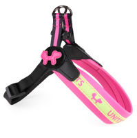 United Pets Шлейка для собак Complete me розовая с желтым, 2,5*40-54см