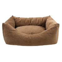 Зооэкспресс Лежанка пухлик City со съемным чехлом, мебельная ткань коричневый №3, 55*40*20см