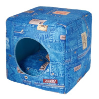 Xody Домик Куб трансфомер бязь №1 Джинс, 30*30*30см