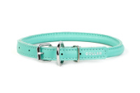 Ошейник "CoLLaR Glamour" круглый для длинношерстных собак (диаметр 8мм, длина 20-25см) ментоловый