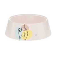 Zoo Plast Миска для кошек Мур-мяу светло-бежевый, 300мл