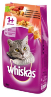 Whiskas Сухой корм для взрослых кошек от 1 года, Говядина и кролик