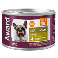 Award Влажный корм для взрослых собак, Паштет из утки с брусникой