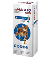 Бравекто Спот Он Плюс для кошек 2,8-6,25кг, пипетка 250мг