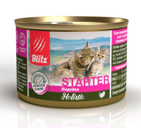Blitz Holistic Starter Влажный корм для котят, беременных и кормящих кошек, Индейка в суфле