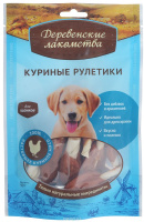 Деревенские лакомства Куриные рулетики лакомство для щенков