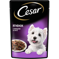 Cesar Влажный корм для взрослых собак для всех пород, Ягненок с овощами