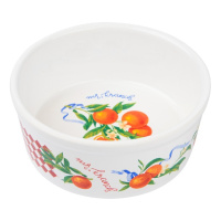 Mr.Kranch Миска керамическая для кошек и собак Апельсины белая, 450мл