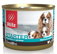 Blitz Starter Влажный корм для щенков, беременных и кормящих собак, Индейка с цукини