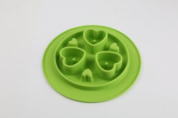 SuperDesign Миска силиконовая  для медленного поедания салатовая, 350мл 