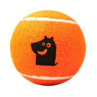 Mr.Kranch Игрушка для собак Теннисный мяч большой с пищалкой оранжевый, d9см