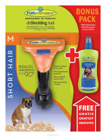 FURminator для собак средних короткошерстных пород 7 см + ПОДАРОК спрей против линьки 250 мл (26007)