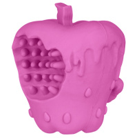 Mr.Kranch Игрушка для собак Яблоко с пищалкой розовая с ароматом бекона, 10см