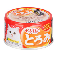 Inaba Ciao Toromi Влажный корм для кошек, Куриное филе, тунец Магуро, вкус морского гребешка в бульоне