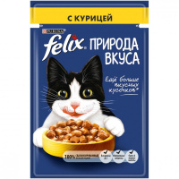 Felix Природа вкуса Влажный корм для взрослых кошек, Курица в соусе