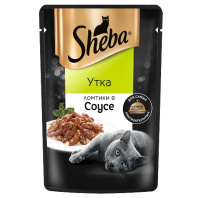 Sheba 75г пауч Влажный корм для взрослых кошек Ломтики Утка в соусе