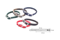 Дарэлл Ошейник Zoo-M Cord кожаный, круглый, цветной, 0,6*30-34см