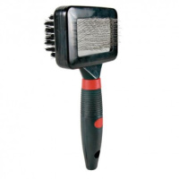 Trixie Щетка двусторонняя с пластмассовой ручкой, 16*7см