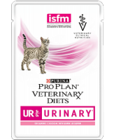 Pro Plan 85г пауч UR Urinary Влажный корм для взрослых кошек при МКБ Лосось
