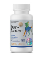 Вит-Актив Биологически активная кормовая добавка Здоровье шерсти собак Биотин и ПАБК 120 таб.