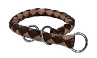 Trixie Ошейник-удавка Cavo коричневый/бежевый, нейлон, d1,2*35-41см