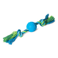 Triol Игрушка для собак из термопластичной резины Мяч с веревкой, d5*29см 