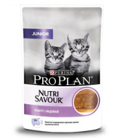 Pro Plan 85г пауч NutriSavour Junior Влажный корм для котят Индейка (паштет)