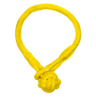 Playology Жевательный канат Tough Tug Knot для щенков 4-8 месяцев с ароматом курицы, цвет желтый, 15*24см