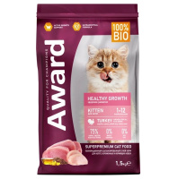 Award Healthy growth Сухой корм для котят, беременных и кормящих кошек, Индейка и курица