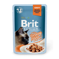 Brit Premium Turkey Fillets Влажный корм для взрослых кошек, Кусочки филе индейки в соусе