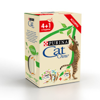 Cat Chow 4+1*85г пауч Adult Влажный корм для взрослых кошек Ассорти