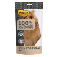 Мнямс Лакомство для собак Уши говяжьи, 85г