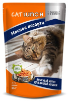 Cat Lunch Влажный корм для взрослых кошек, Мясное ассорти в желе