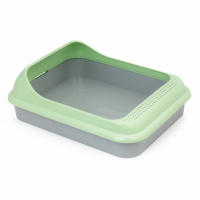 Zoo Plast Лоток для кошек Барсик с бортом, зеленый М6931, 45,5*35,5*15см