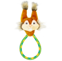 GoSi Игрушка для собак Белочка на плетеном шнуре, 40см