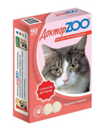 ДОКТОР ZOO Мультивитаминное лакомство для кошек со вкусом Ветчины 90 таб.