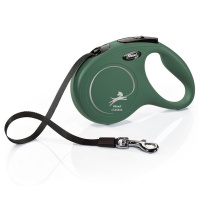 Поводок-рулетка Flexi New Classic tape М 5m 25 kg olive greeen