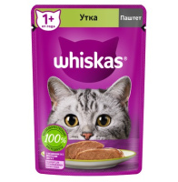 Whiskas Влажный корм для взрослых кошек от 1 года, Утка в паштете