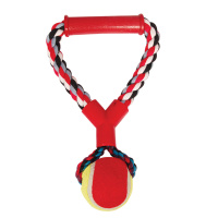 Triol Игрушка для собак Верёвка с ручкой, мяч, d6,5см/25см*17,5см