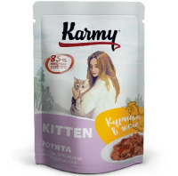 Karmy 80г пауч Kitten Влажный корм для котят Курица (желе)