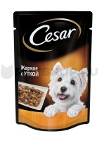 Cesar влажный корм для взрослых собак всех пород, Жаркое с уткой
