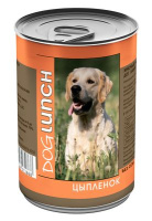 Dog Lunch влажный корм для взрослых собак всех пород, Цыпленок в желе 