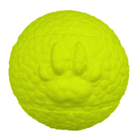 Mr.Kranch Игрушка для собак Мяч с лапкой неоновая желтая, d8см