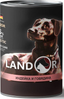 Landor Puppy All Breed Turkey&Beef влажный корм для щенков всех пород, Индейка и говядина 