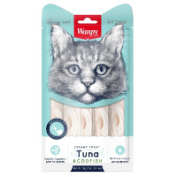 Wanpy Cat Лакомство для кошек Нежное пюре из тунца и трески