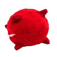 Playology Сенсорный плюшевый мяч Puppy Sensory Ball для щенков мелких и средних пород со вкусом говядины, красный, d11см