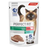Perfect Fit 75г пауч Sterile Влажный корм для стерилизованных котов и кошек Говядина (паштет)