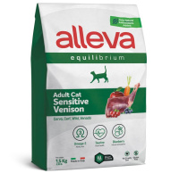 Alleva Equilibrium Cat 400г Сухой корм для взрослых кошек сенситив с олениной