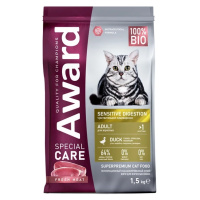 Award Special Care Sensitive Digestion Сухой корм для взрослых кошек с чувствительным пищеварением со свежим мясом Утки
